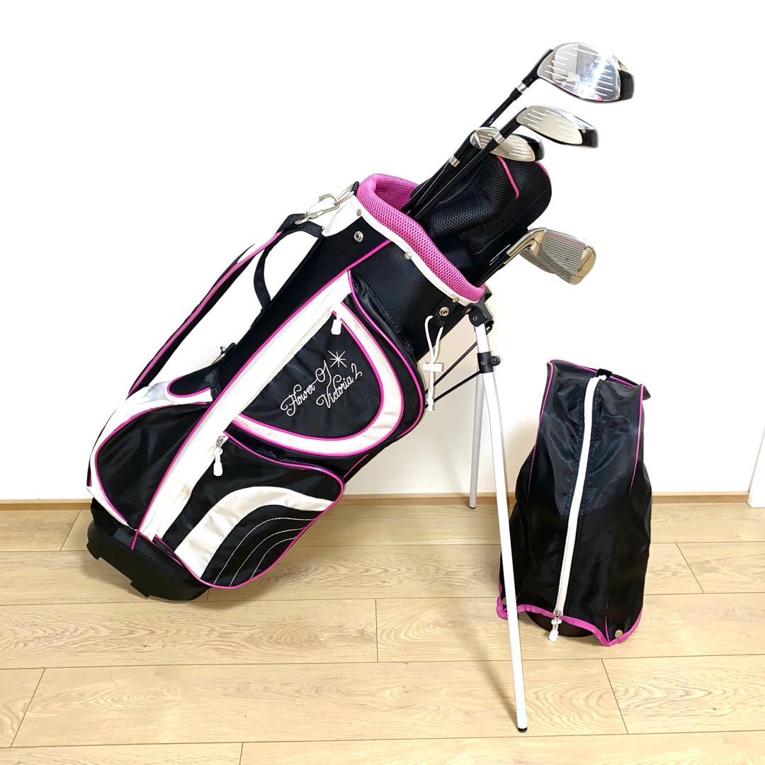 美品☆ワールドイーグル レディース用ゴルフクラブフルセット初心者キャディバッグ付