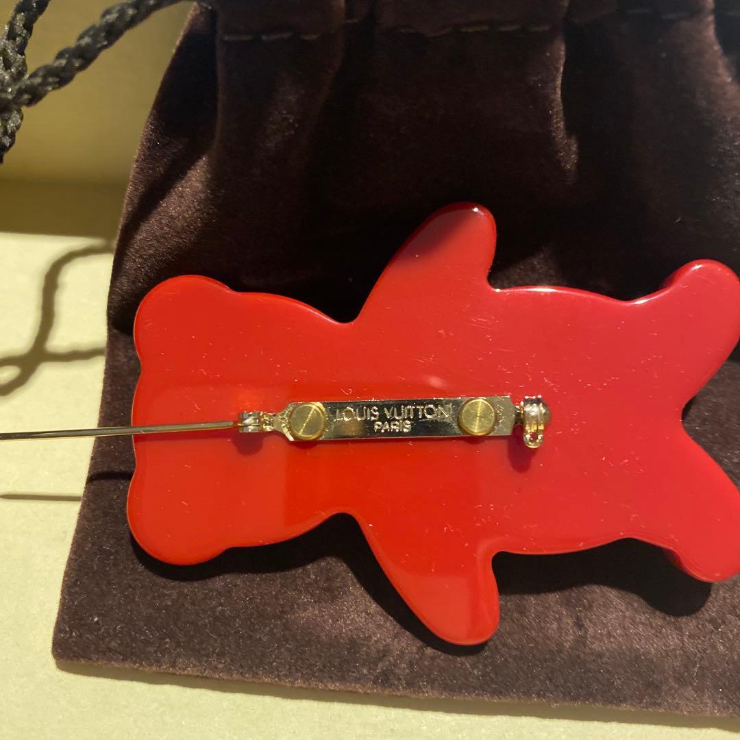 ルイヴィトン LOUIS VUITTON モノグラム テディベアくまさんブローチ