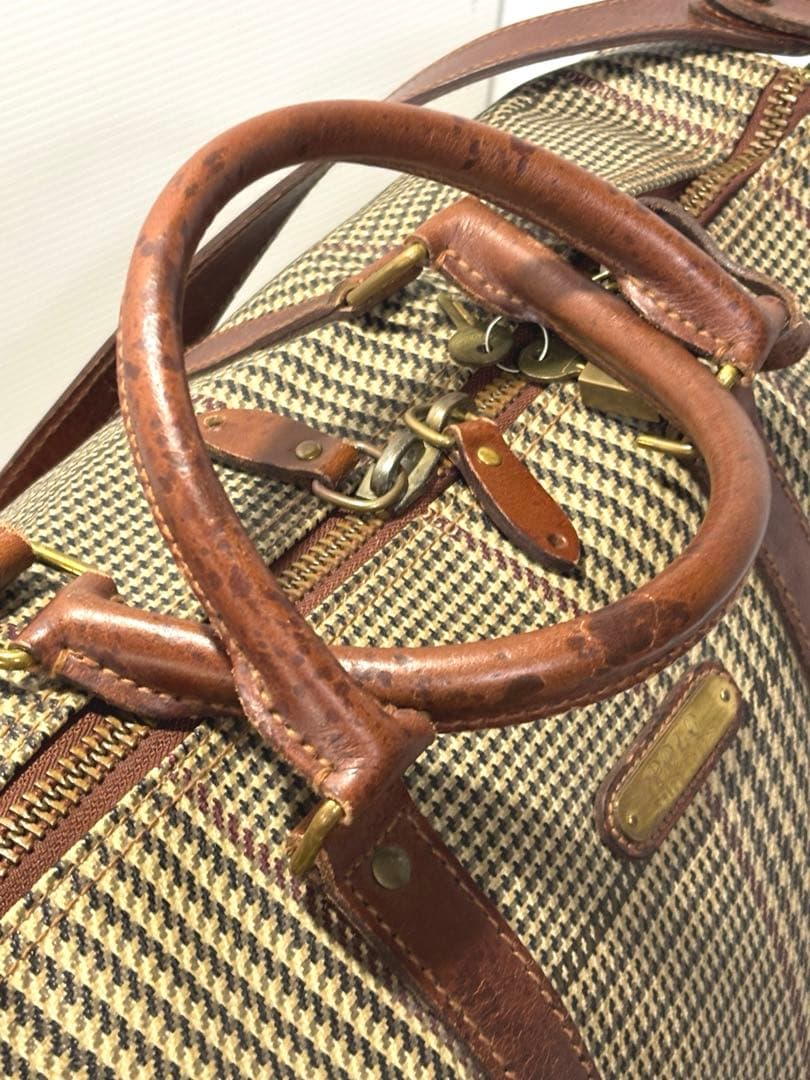 【美品】POLO ラルフローレン　ボストンバッグ　南京錠キー付き完備