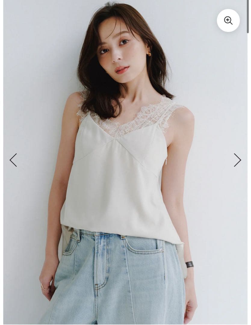 anuans レーストリムカップインキャミソール