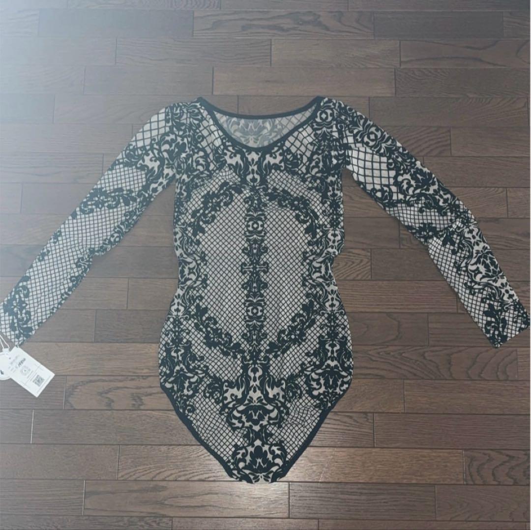 DQ-582 レース柄トップス　dancequeen 練習着