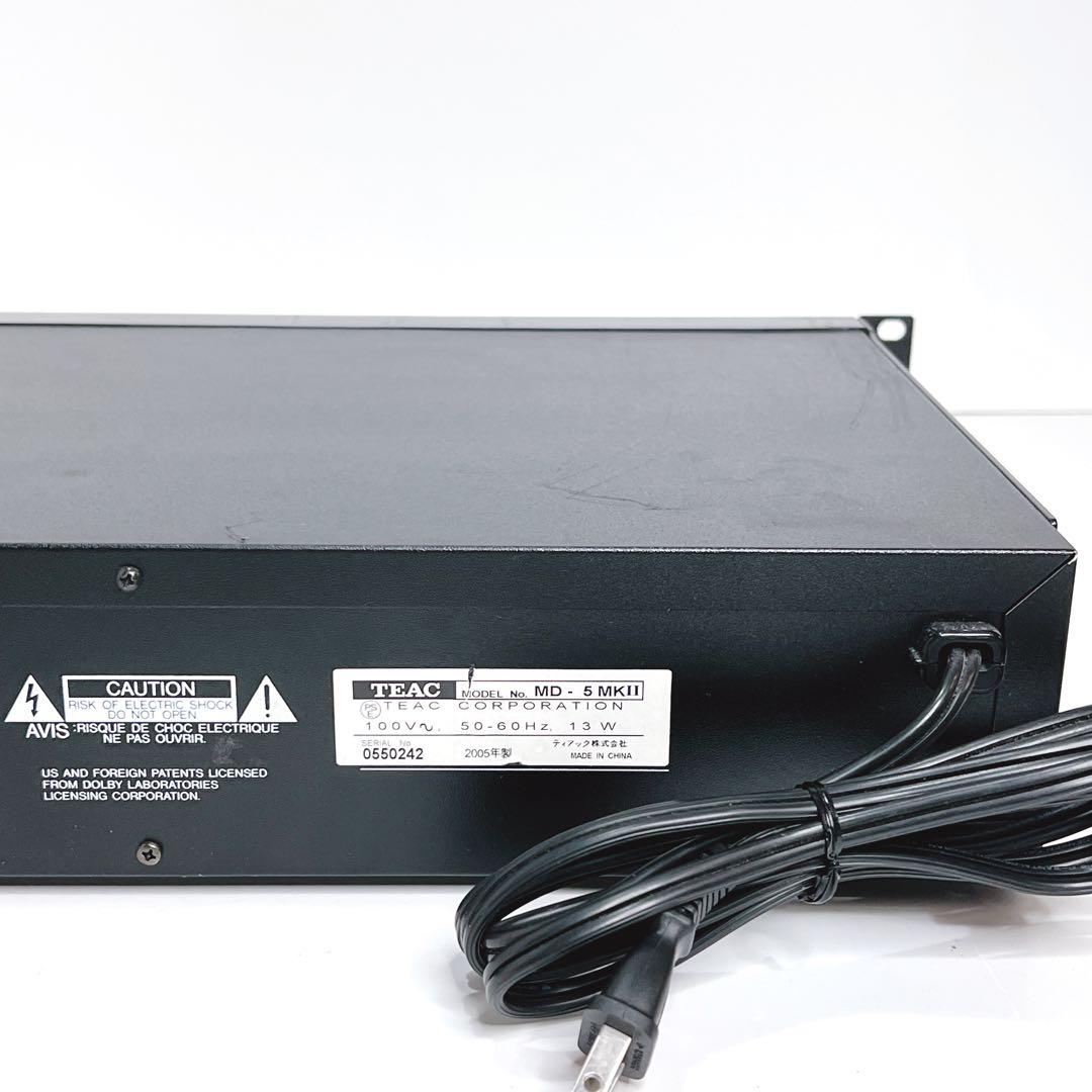 【良品・動作品】 TEAC MD-5MK2 MDデッキ　MDレコーダー
