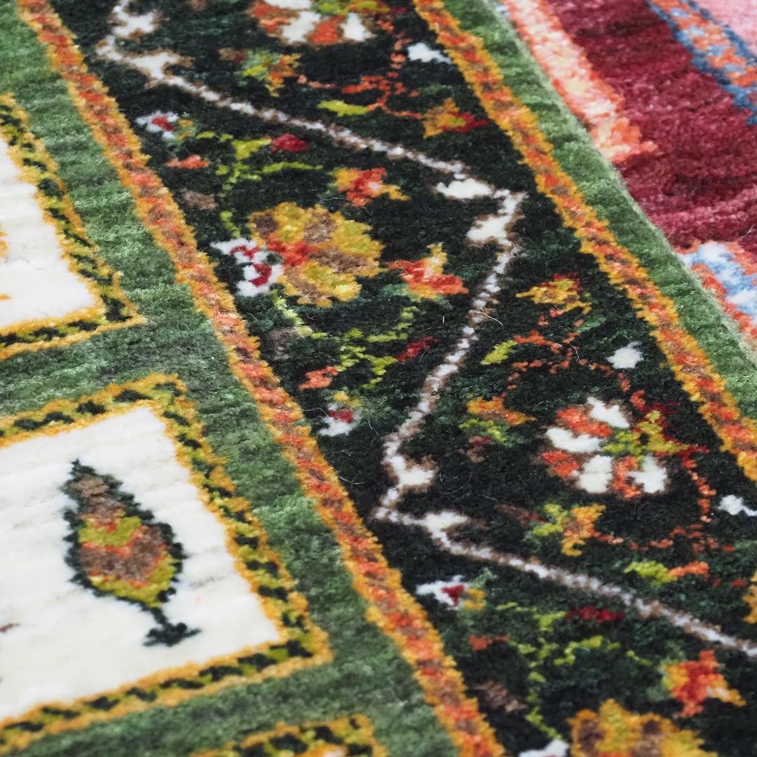 ゾランヴァリ　ギャッベ（ルリバフ）・玄関マットサイズ