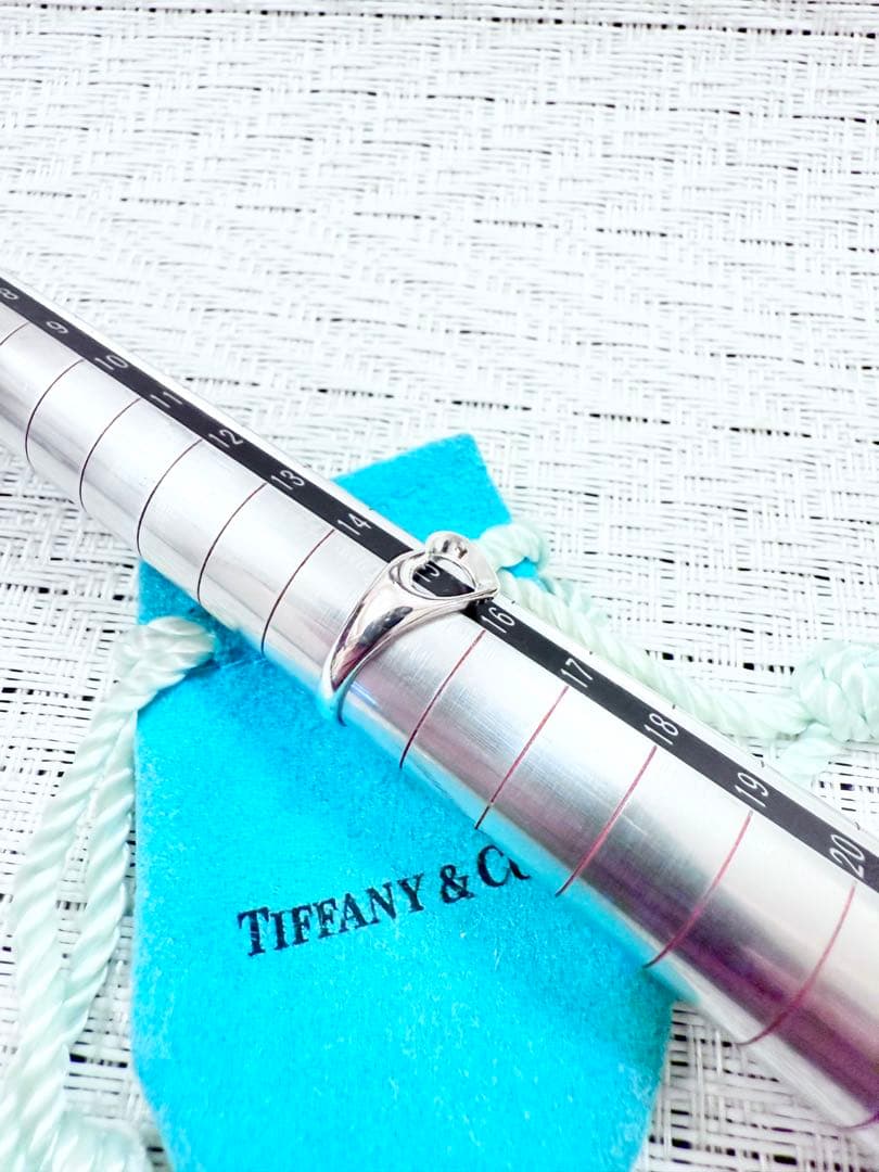 ティファニー　指輪　オープンハートリング　15号 シルバー 925 研磨洗浄済