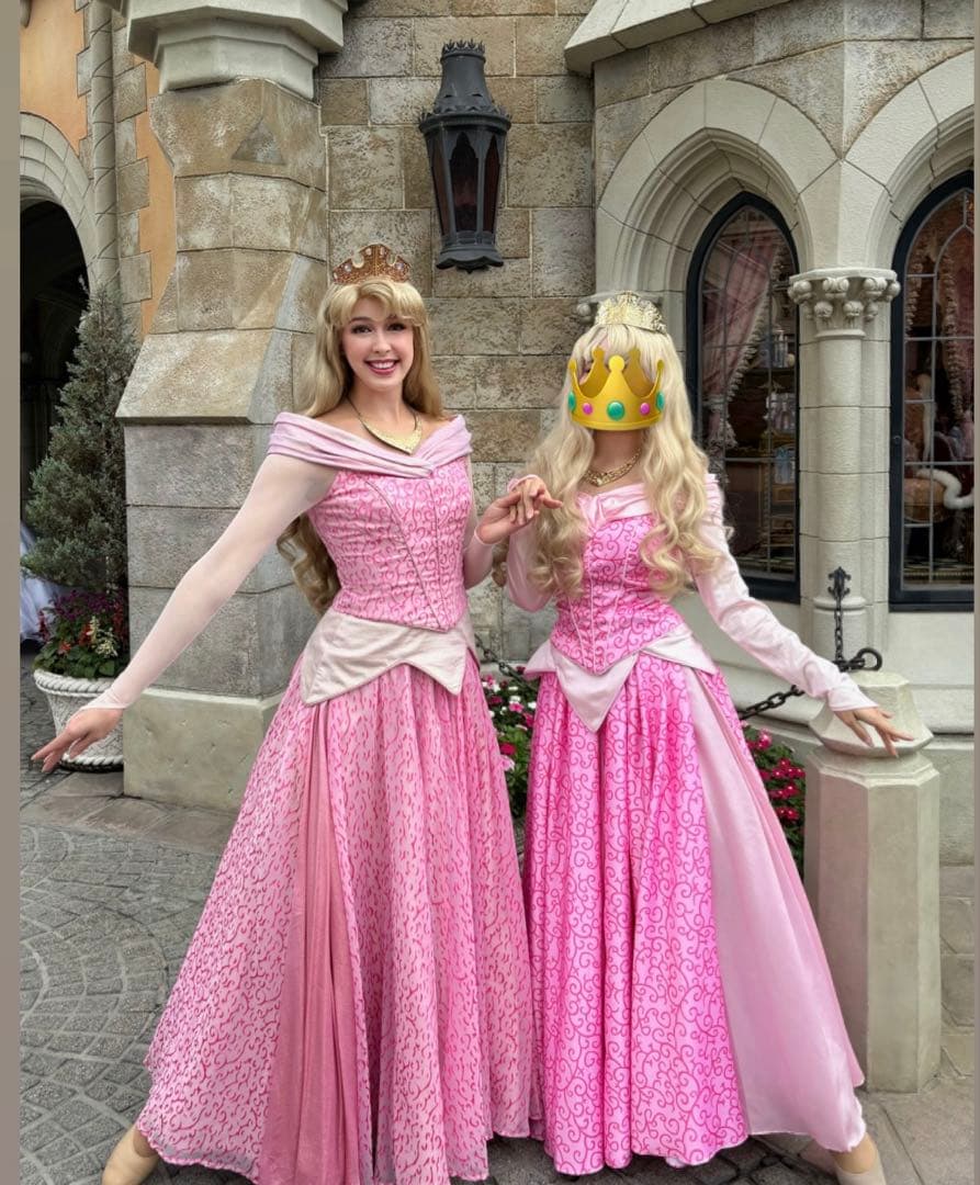 オーロラ姫ドレス　ティアラネックレスウィッグ4点セット　Dハロシークレットハニー