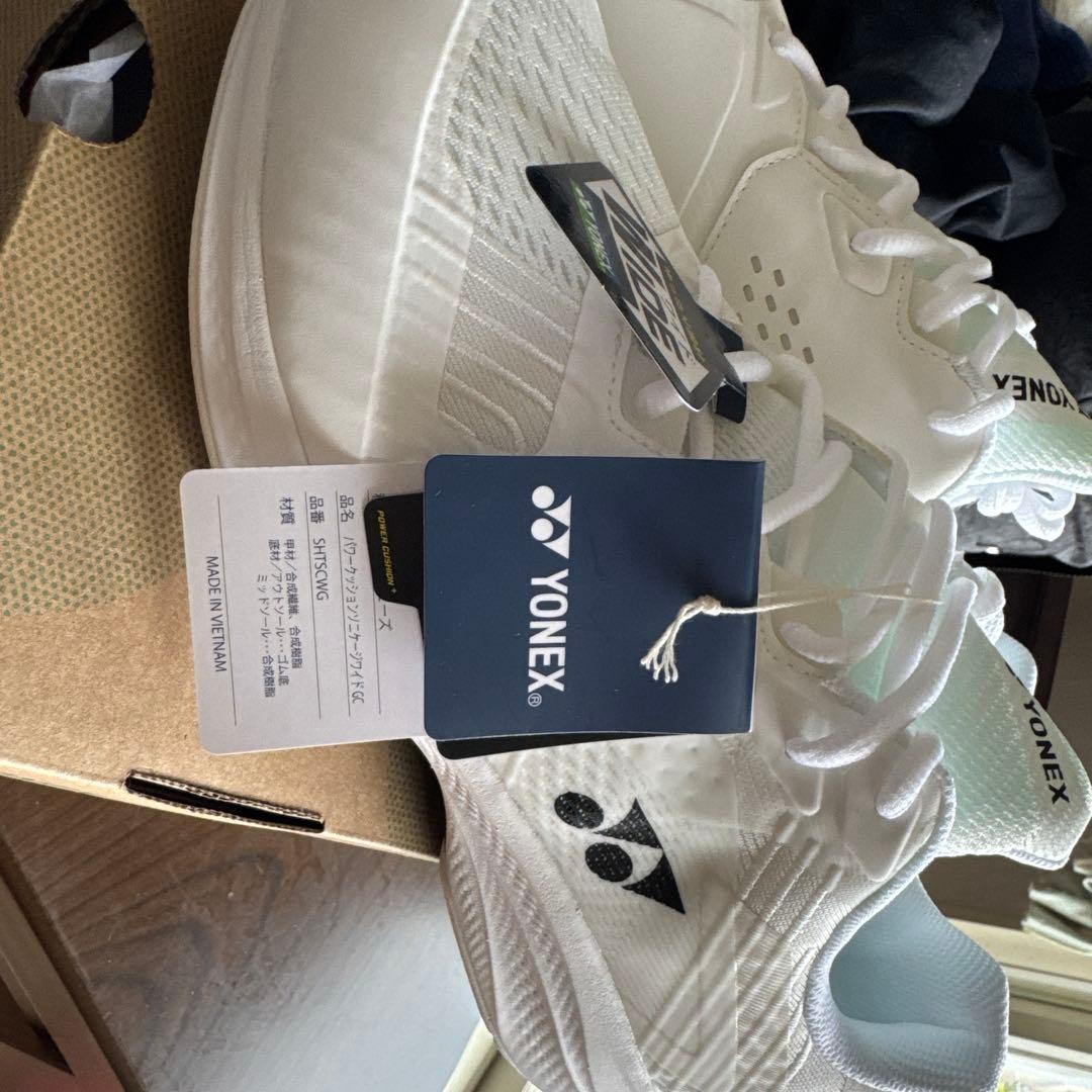 ヨネックス パワークッション ソニケージ　ワイド　GC ホワイト　27センチ