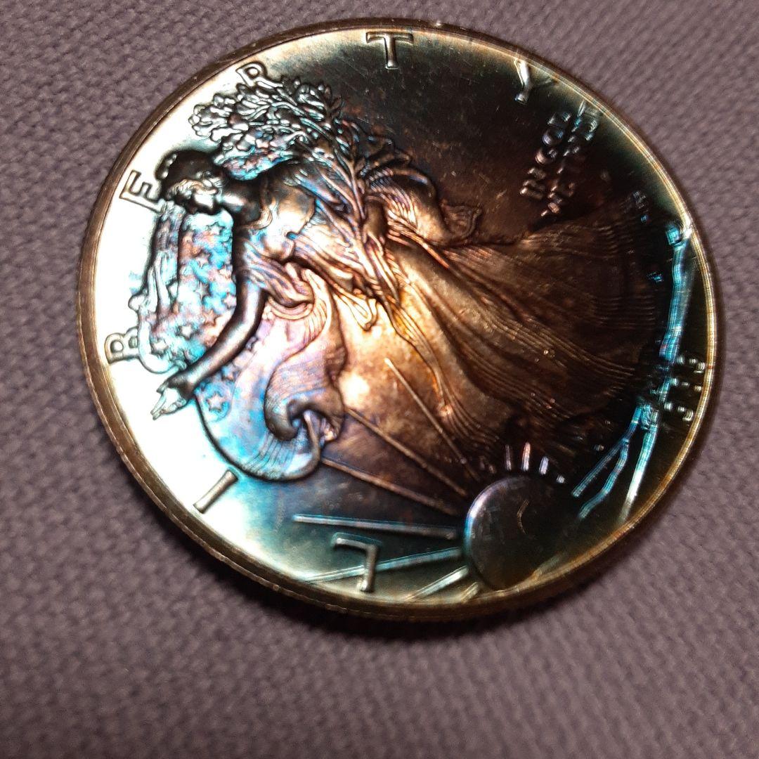 1989年 アメリカンイーグル☆シルバー☆レインボートーン