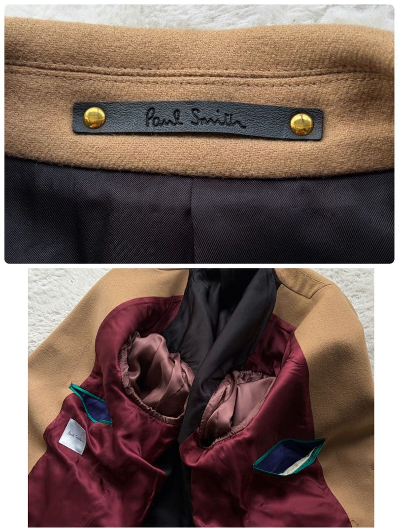 【極美品】ポールスミス チェスターコート ウール100% M キャメル 18AW