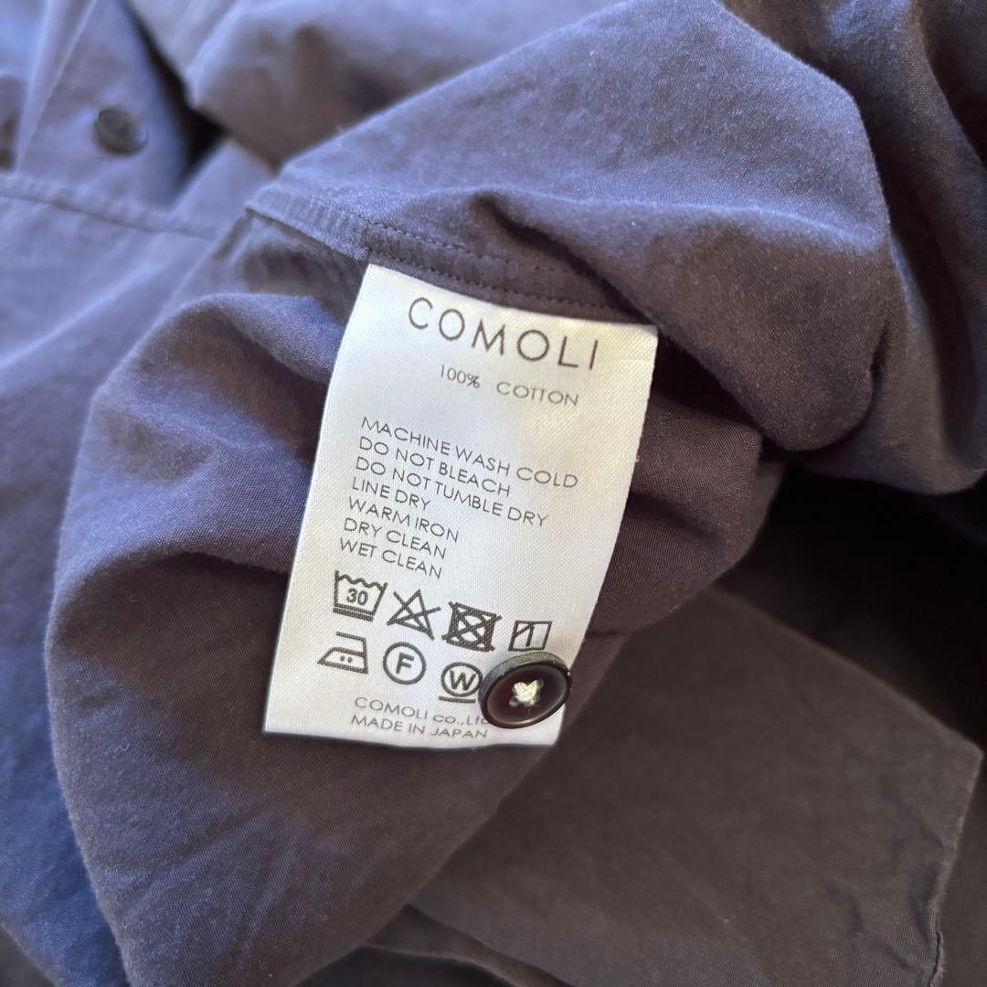 COMOLI コモリシャツ ネイビー 3