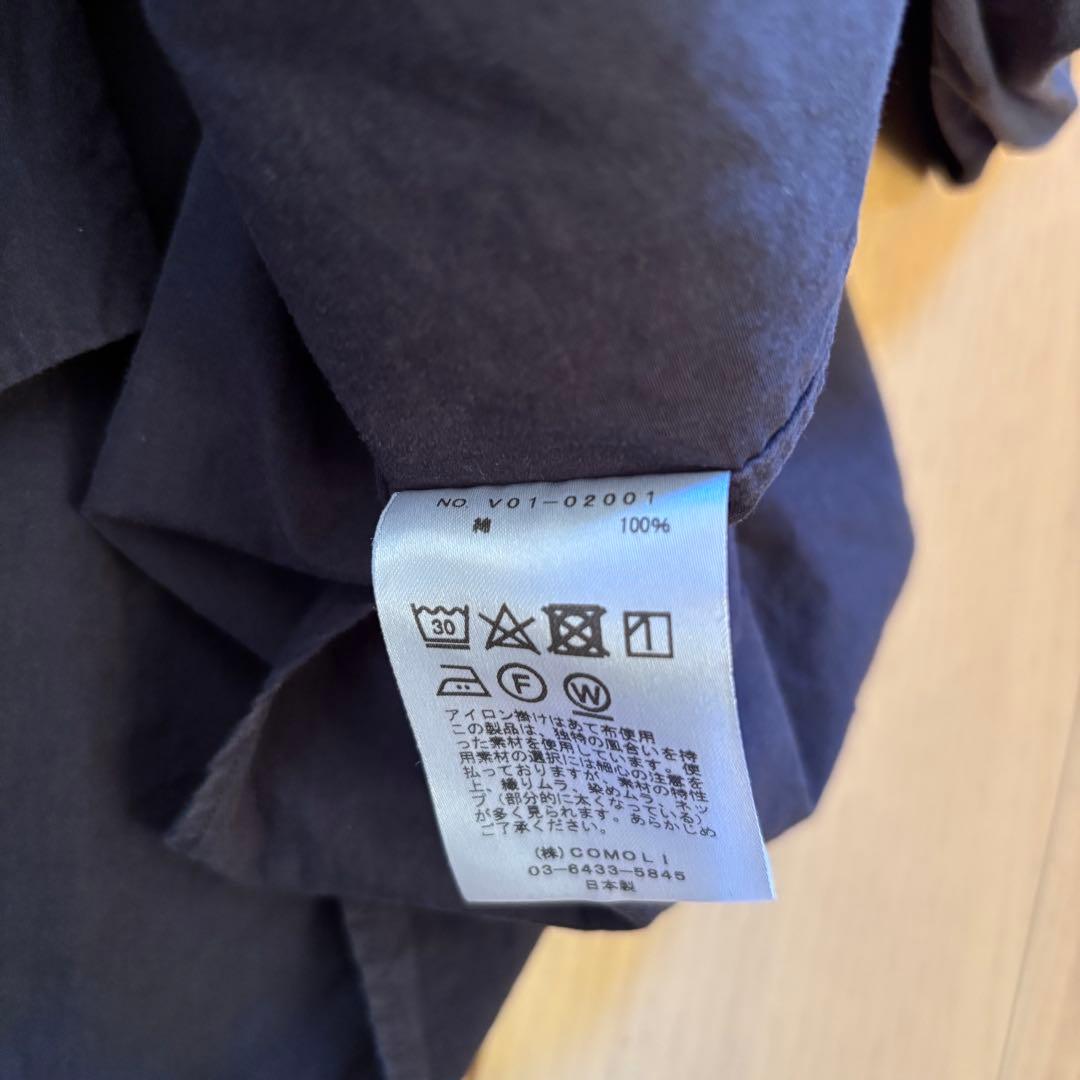 COMOLI コモリシャツ ネイビー 3