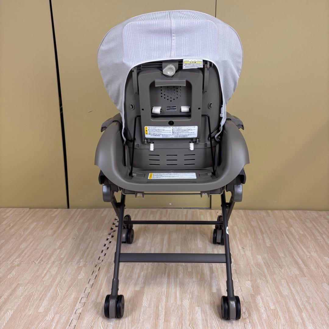 ☆未使用に近い☆コンビ　ハイローベッド＆チェア　ネムリラ　人気のグレー　トレイ付