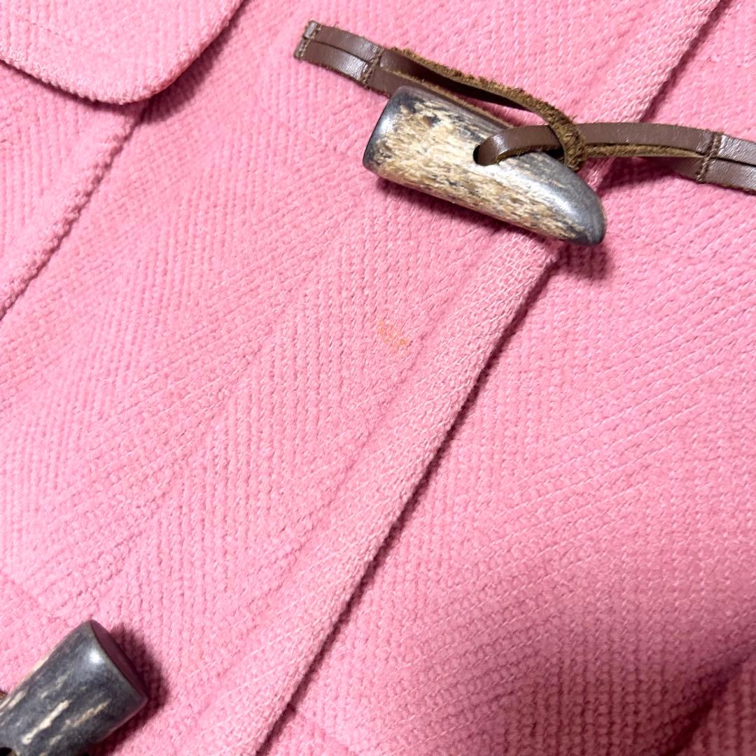 希少　オールドイングランド　ロングダッフルコート　ピンク　ヘリンボーン　ウール