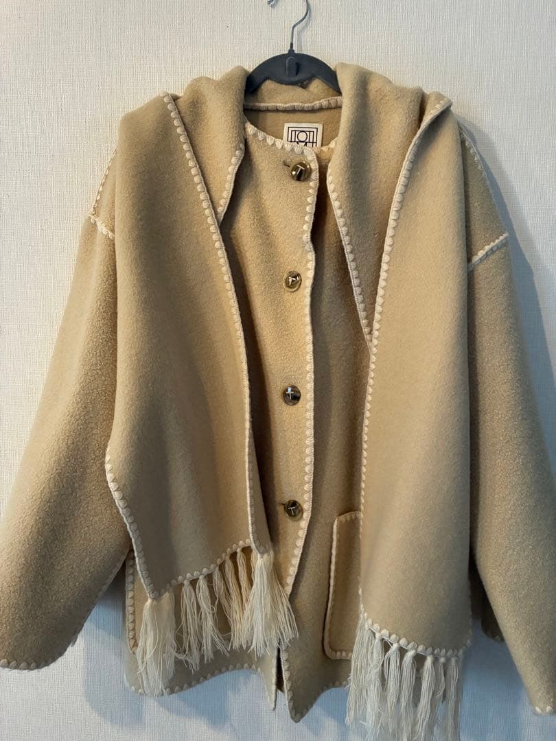 totem スカーフ付き コート ジャケット ウール