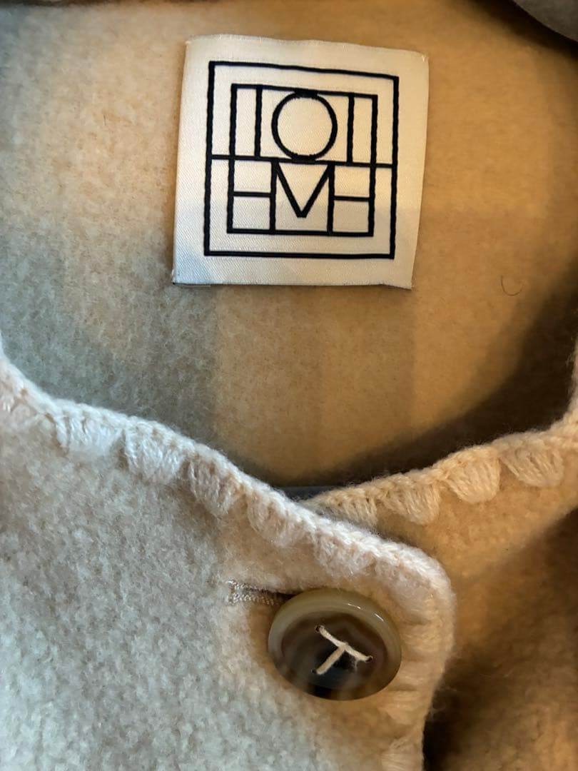 totem スカーフ付き コート ジャケット ウール