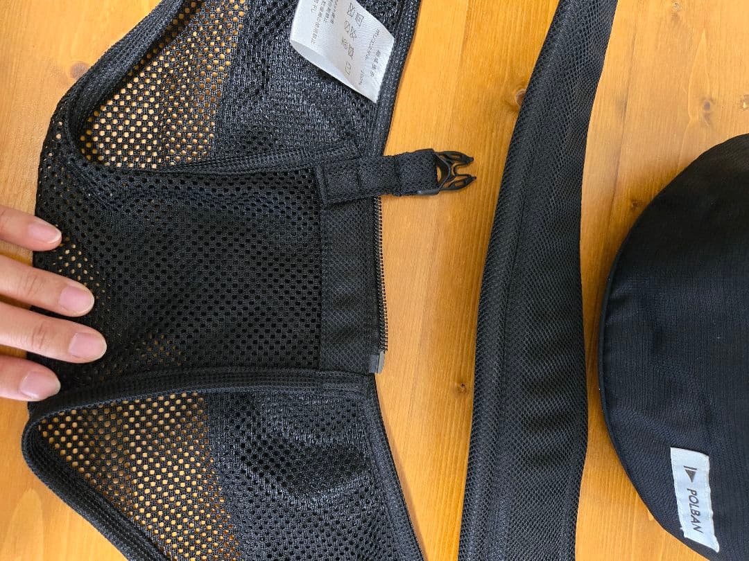 ポルバン アドバンス シングルショルダー式 ヒップシート 抱っこ紐 ブラック