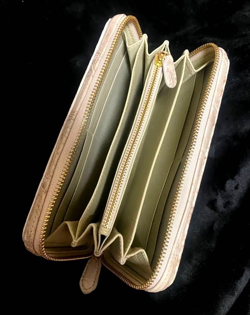 【くまのやまびこ】ヒマラヤクロコダイル長財布 ラウンドファスナー