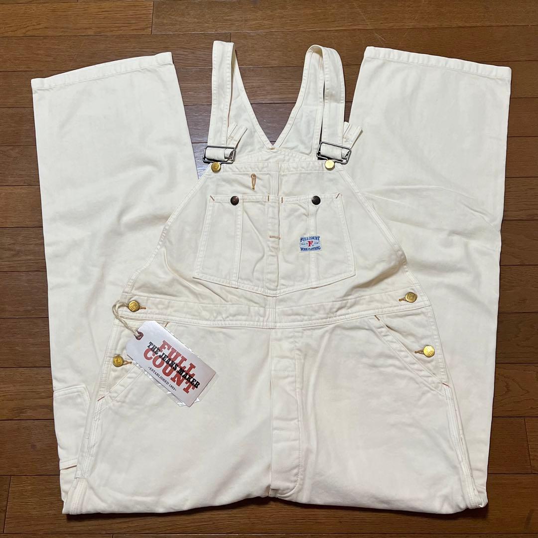 直営店限定品【激レア】FULLCOUNT ホワイトオーバーオール　フルカウント