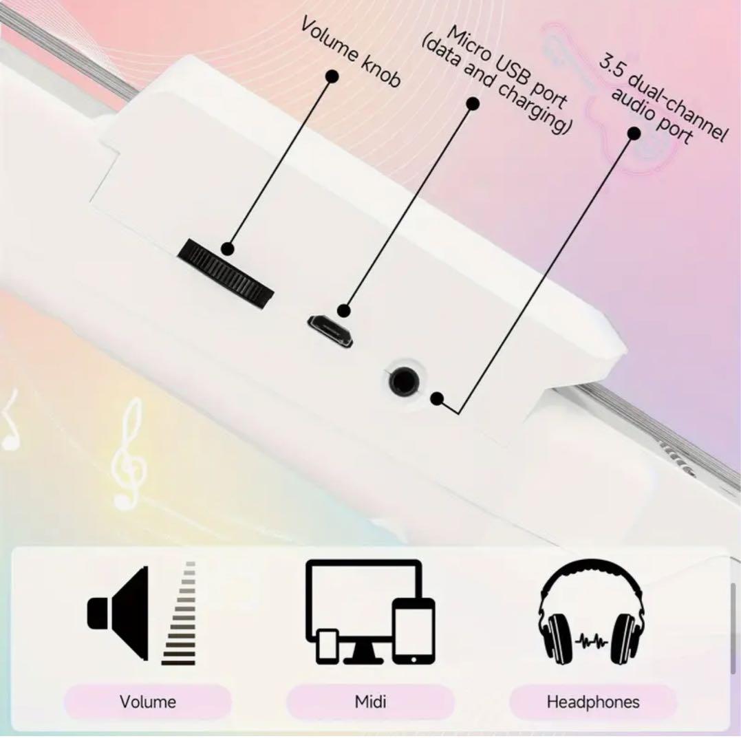 新品　スマートギター ホワイト デジタルカポ付き