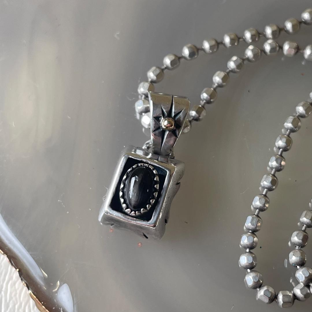 ✨ビィンテージ✨BIGHAND ビッグハンド シルバー925 ネックレス 黒石