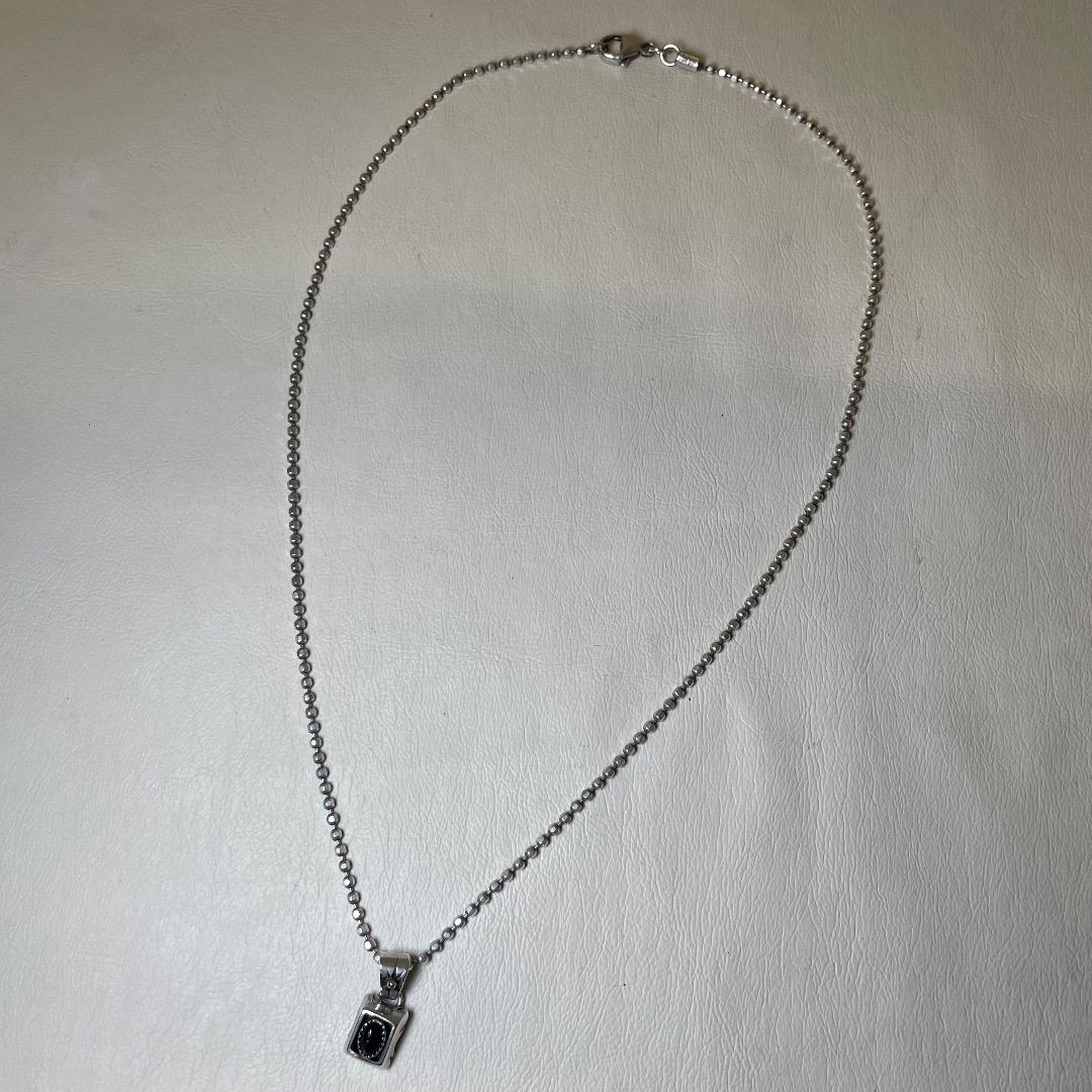 ✨ビィンテージ✨BIGHAND ビッグハンド シルバー925 ネックレス 黒石