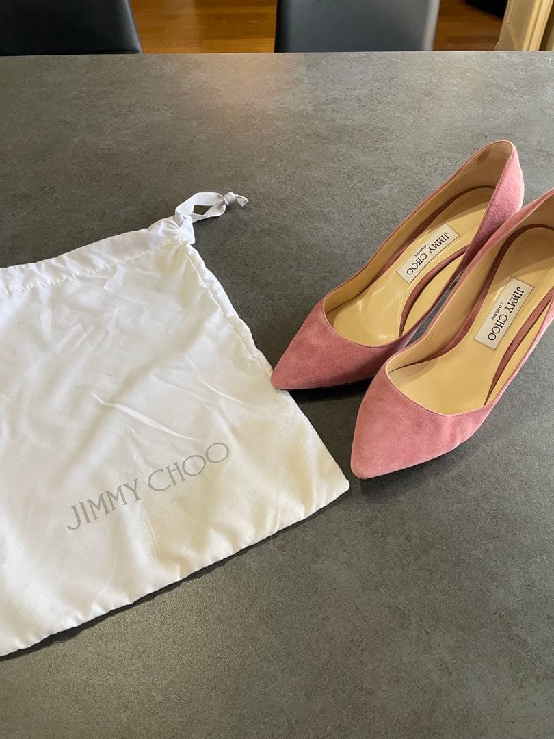 JIMMY CHOO ジミー チュウ　ピンク スエード ハイヒール