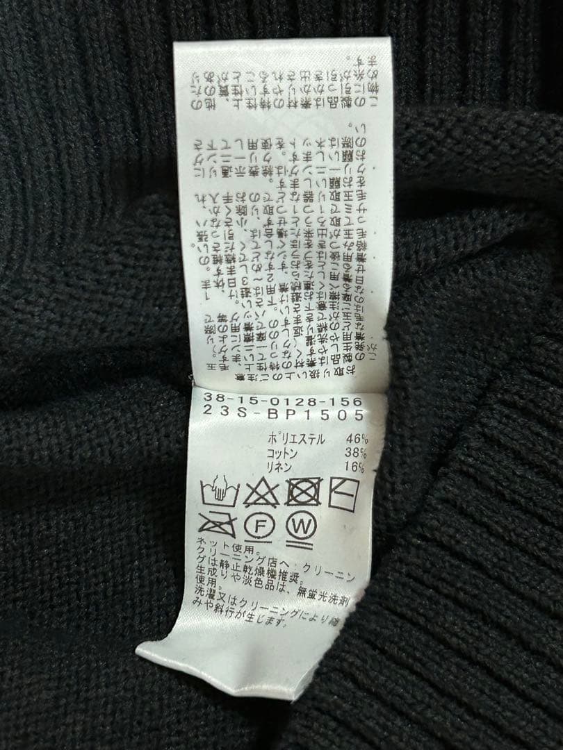 BEAMS PLUS Crew LilyYarn 7G 黒 M ニット