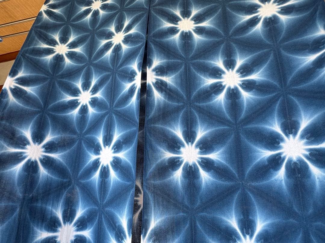 オーダー 手染め 藍染 雪花絞り生地 さらしおんぶ抱っこ紐