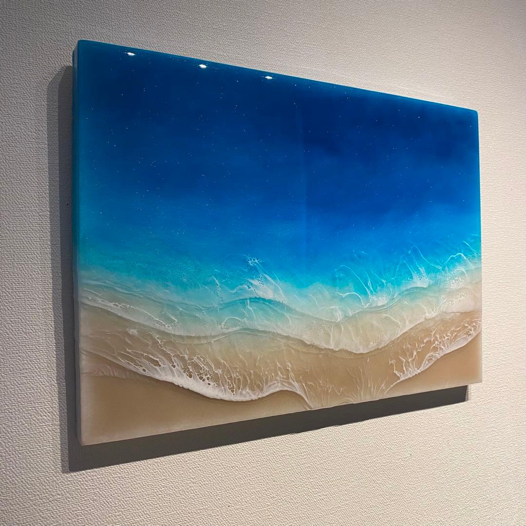 レジンアート　海アート　オーシャンアート　インテリアパネル