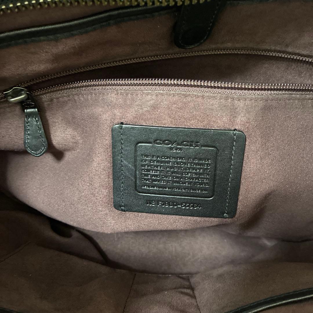 COACH 黒　メトロポリタントートバッグ　革鞄　ビジネスバッグ　肩掛けベルト付