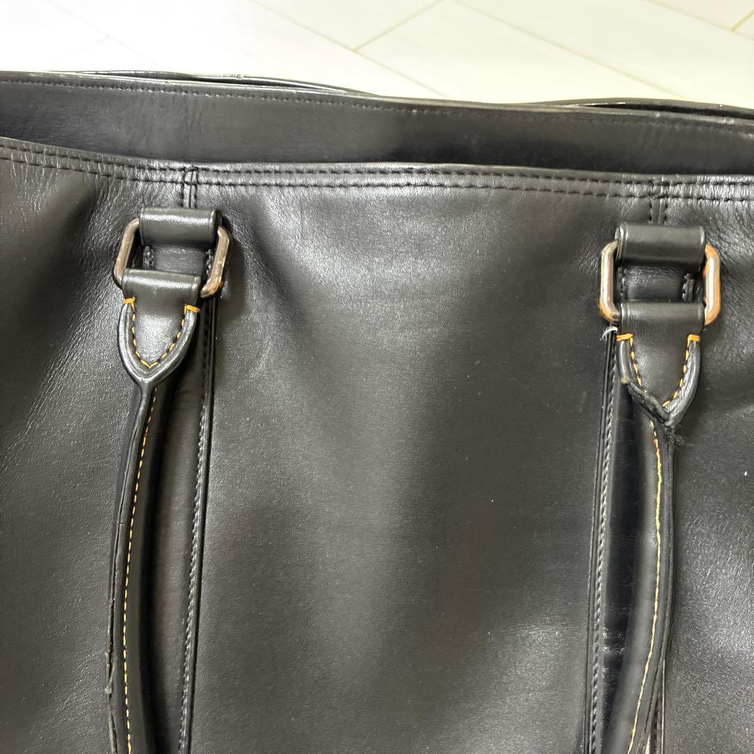 COACH 黒　メトロポリタントートバッグ　革鞄　ビジネスバッグ　肩掛けベルト付