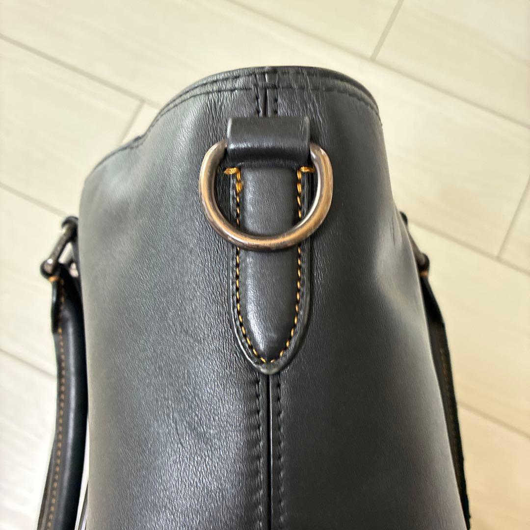 COACH 黒　メトロポリタントートバッグ　革鞄　ビジネスバッグ　肩掛けベルト付
