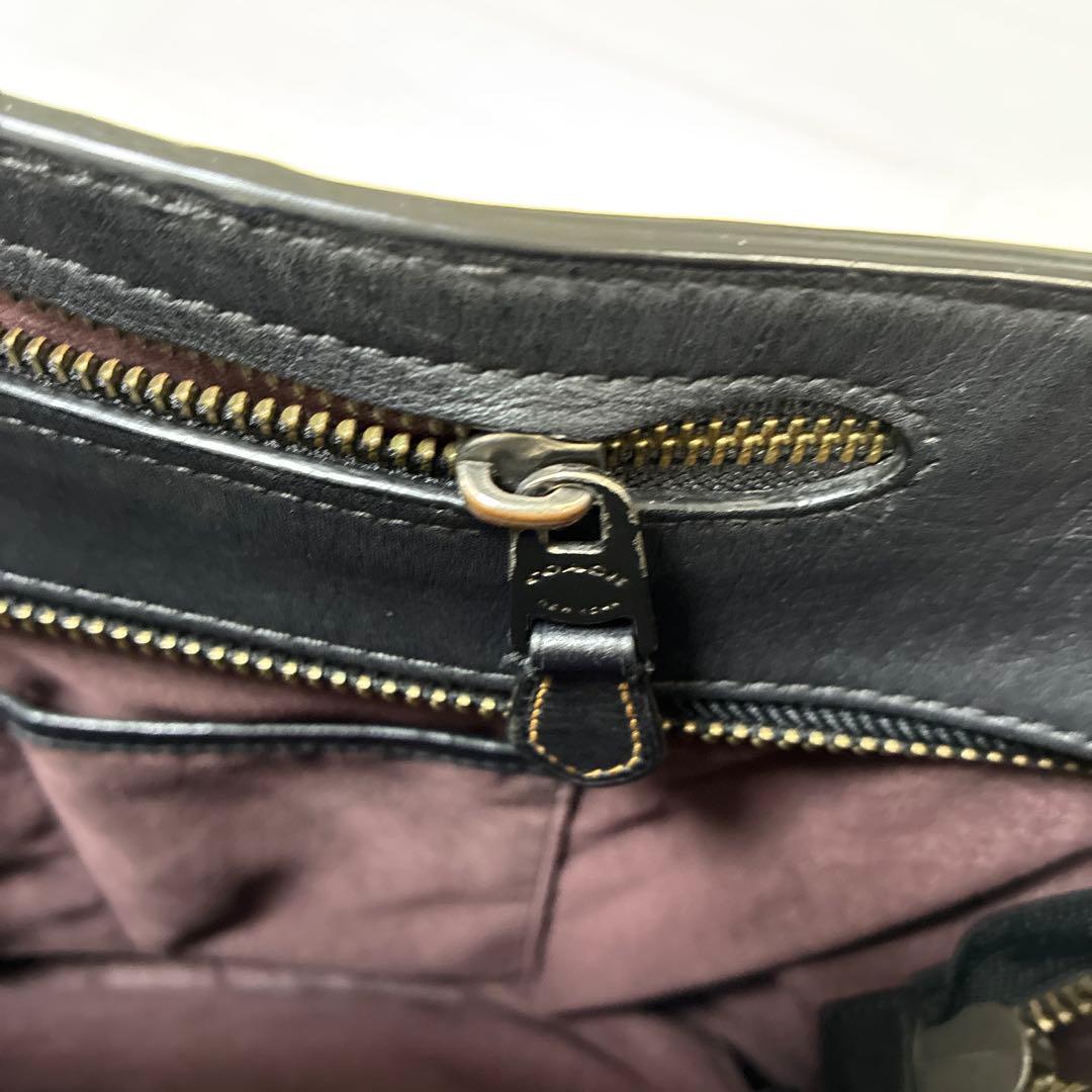COACH 黒　メトロポリタントートバッグ　革鞄　ビジネスバッグ　肩掛けベルト付