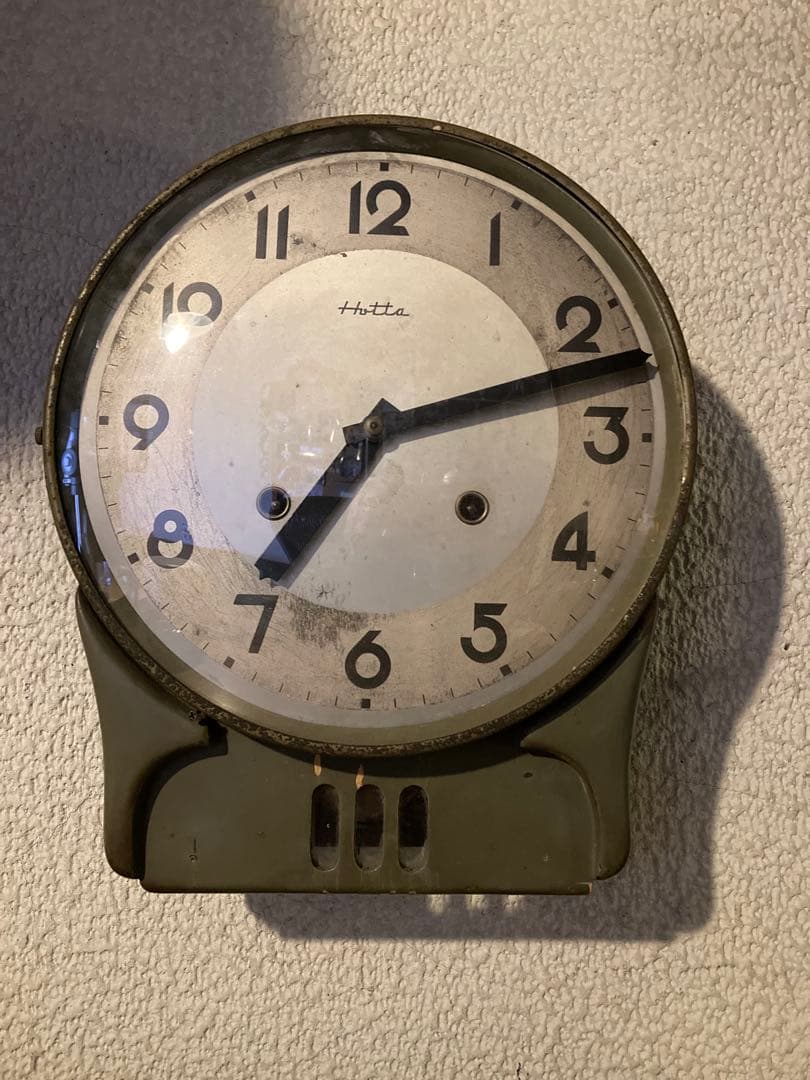 (レア) 堀田時計　当時物　モダンレトロデザインのオシャレな柱時計です。