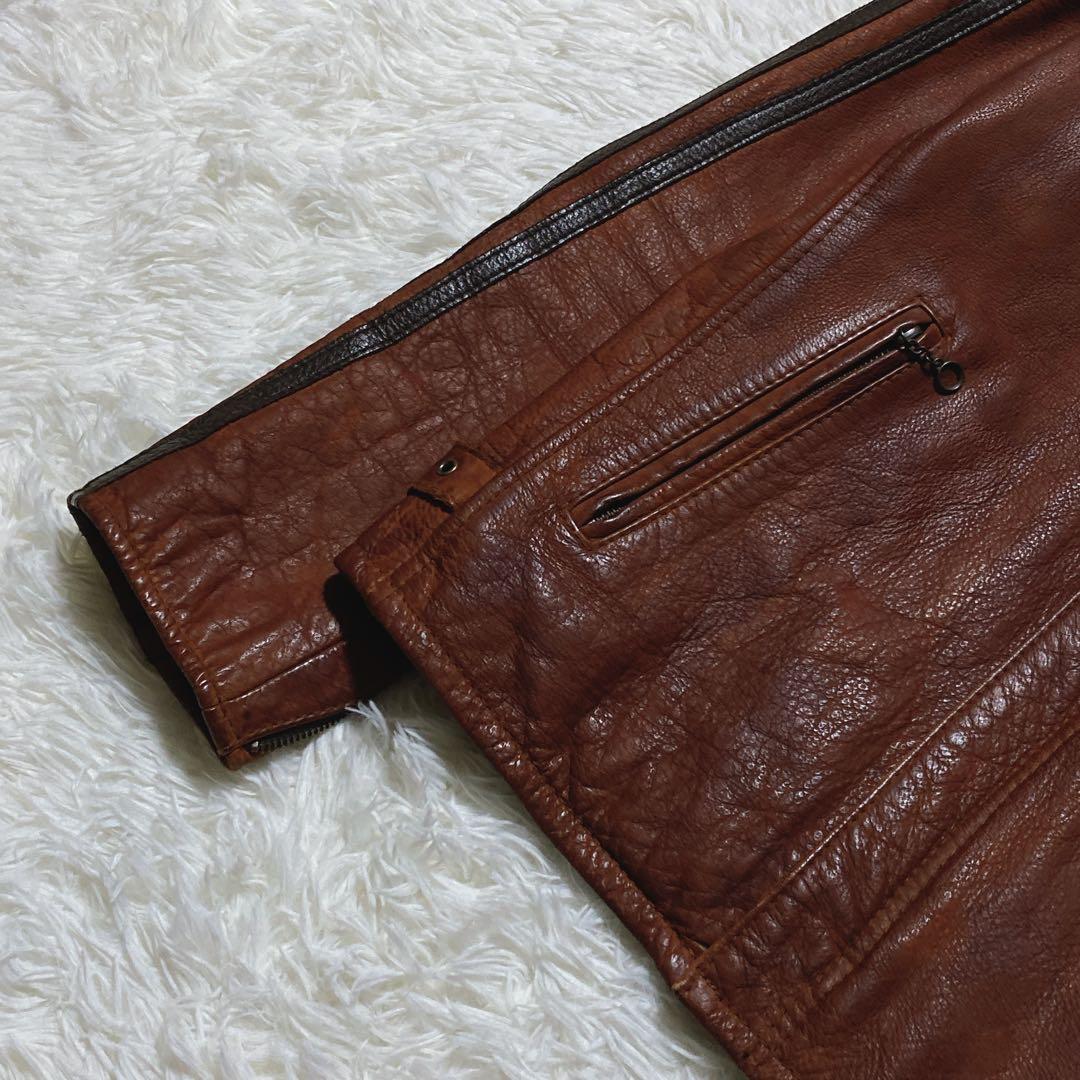 希少⭐️ ショット　レザージャケット クラシックレーサー USDD加工