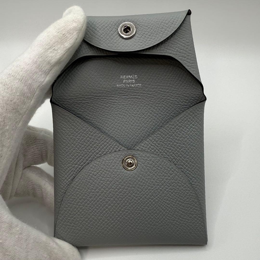 HERMES シルバー レザー ケース