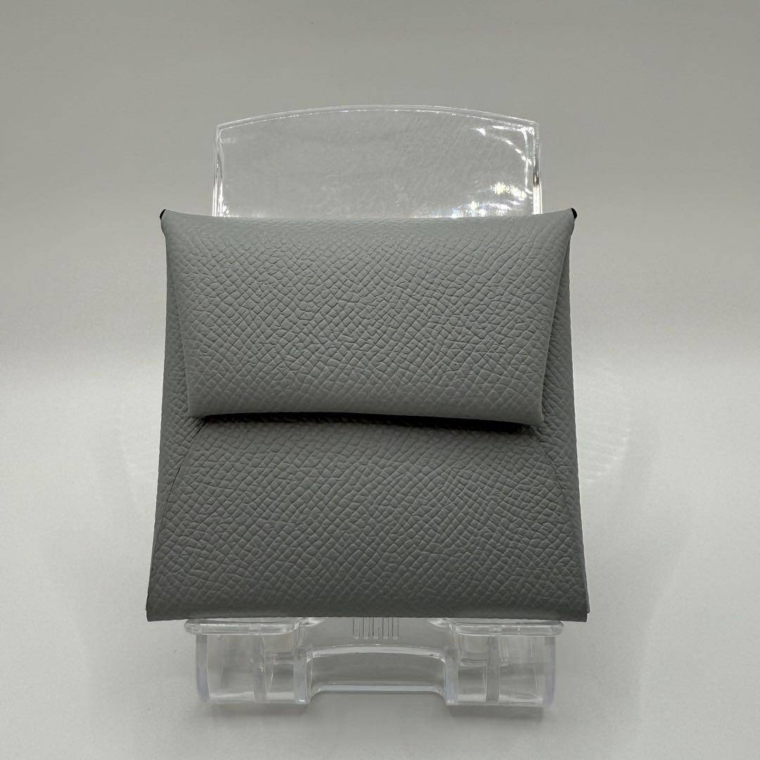 HERMES シルバー レザー ケース