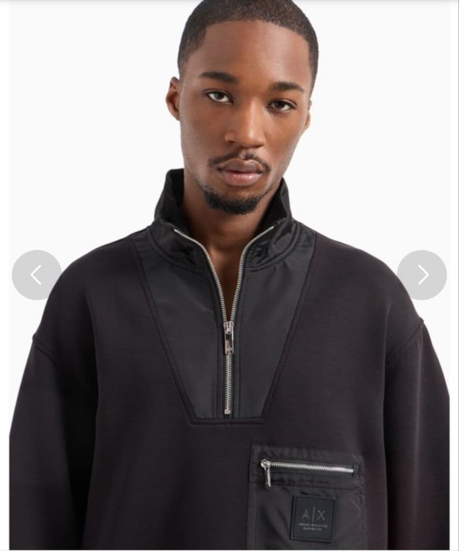 【A/X アルマーニ エクスチェンジ】ハーフジップスウェット