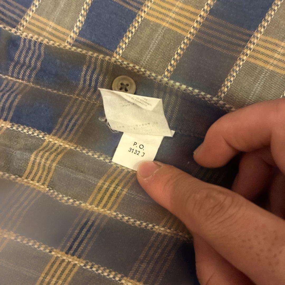 90s patagonia 雪なし　オンブレ　ヘビネル　マチ付き　香港製　シャツ