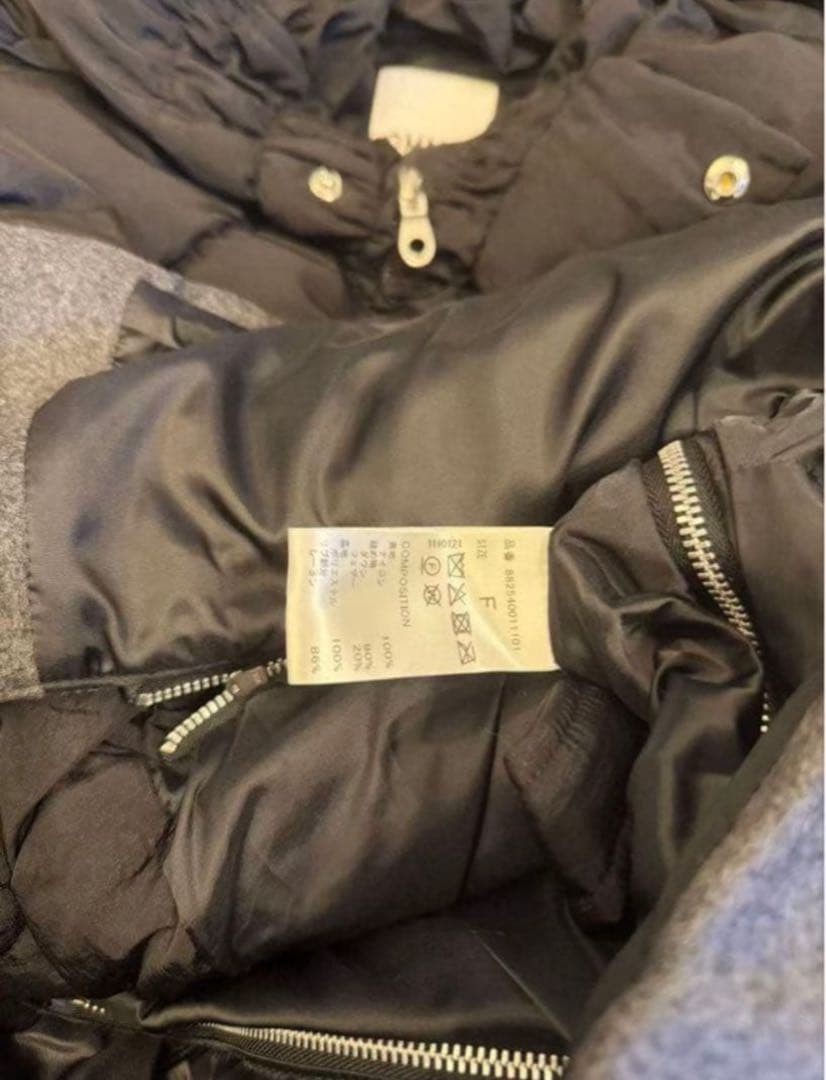 ジャケット・アウター OMMO SHIRRING LAYERED DOWN CT