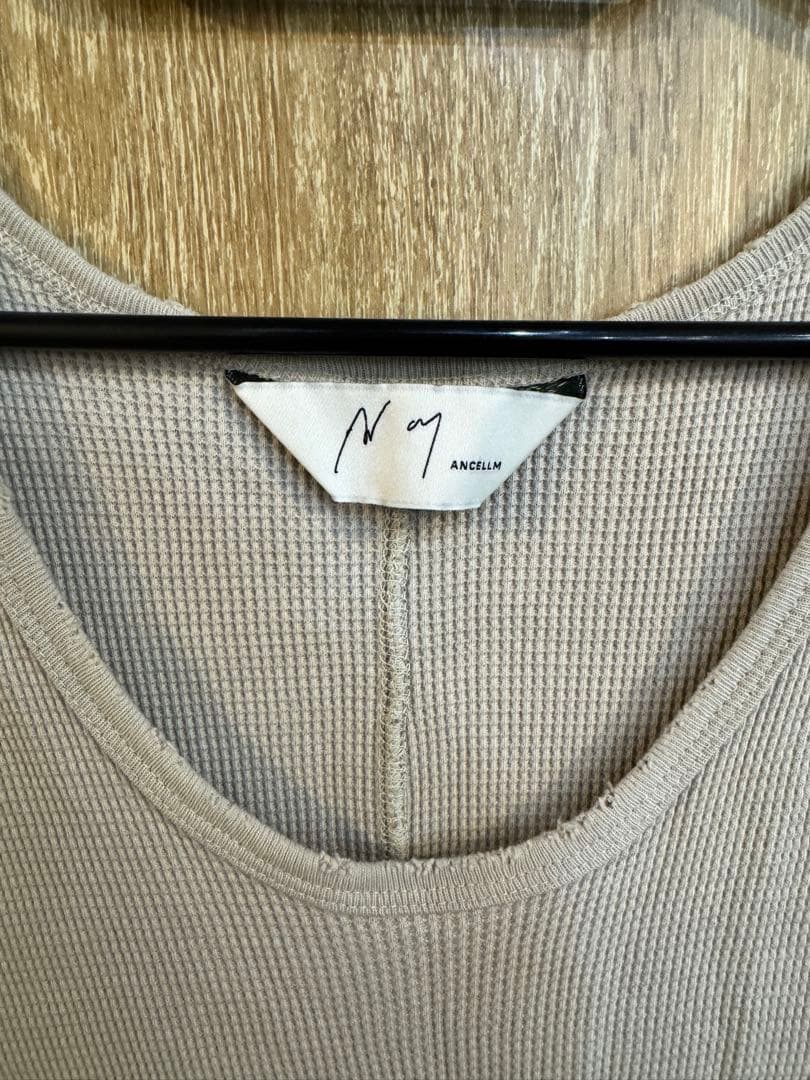 トップス ancellm damage waffle tank top