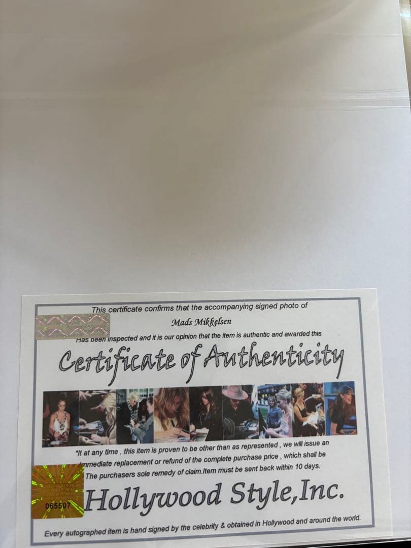 ぴ*ぴ様 Mads Mikkelsen サイン入りブロマイド（海外製／ファンアイ