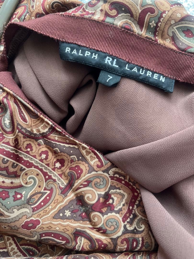 ラルフローレン ペイズリー柄フレアスカート サイズ7