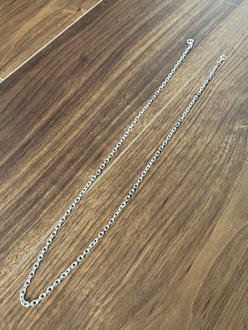 シルバー925 細角チェーン　　　4面カットアヅキチェーン