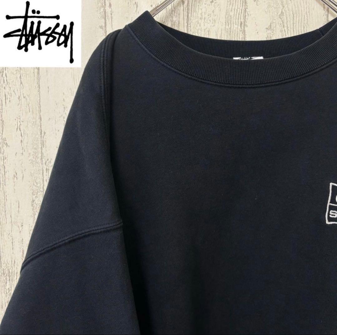 【激レア】NIKE STUSSY スウェット　トレーナー　ステューシー　刺繍　黒