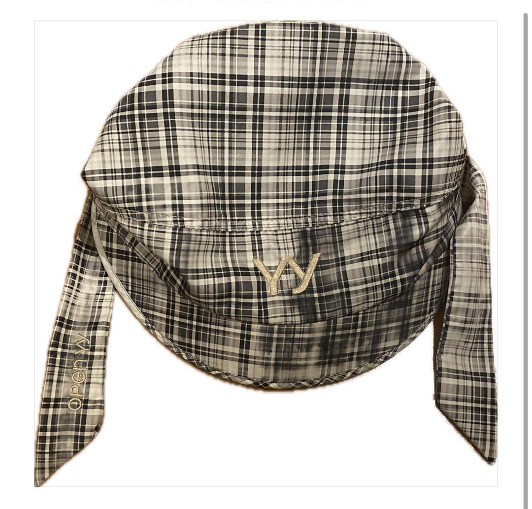 OPEN YY CHECK TIE-UP HAT KHAKI 即完売