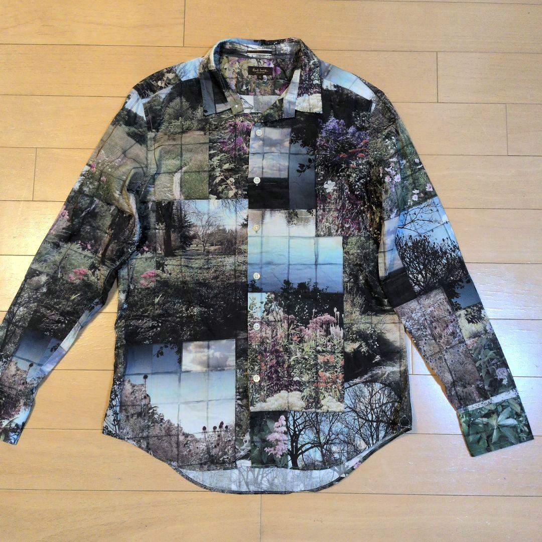 Paul Smith collection 風景写真プリント 長袖シャツ L