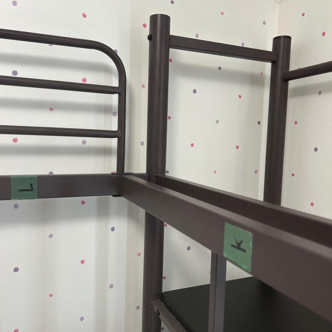 埼玉県引取限定　セミダブルサイズサイズ SDサイズ　ロフトベッド ブラック