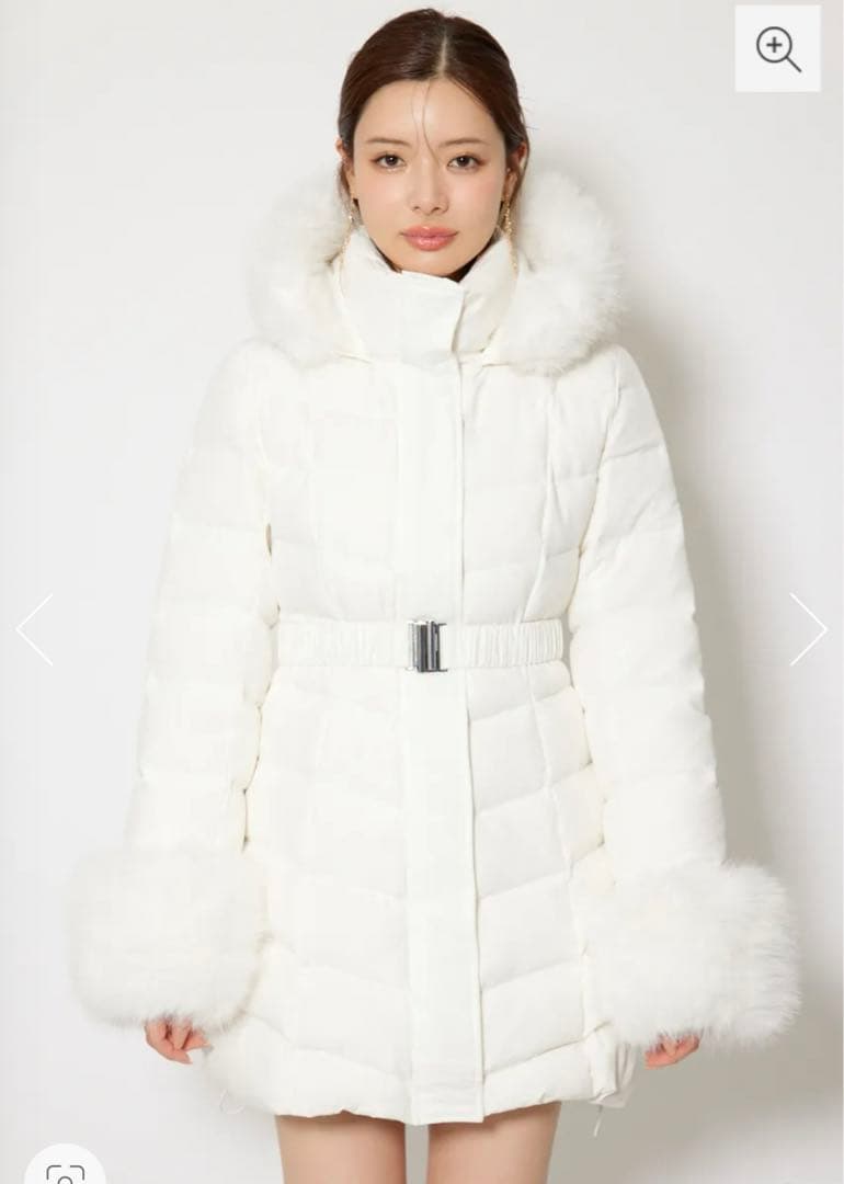 rienda【神くびれダウン】Aラインダウンワンピコート