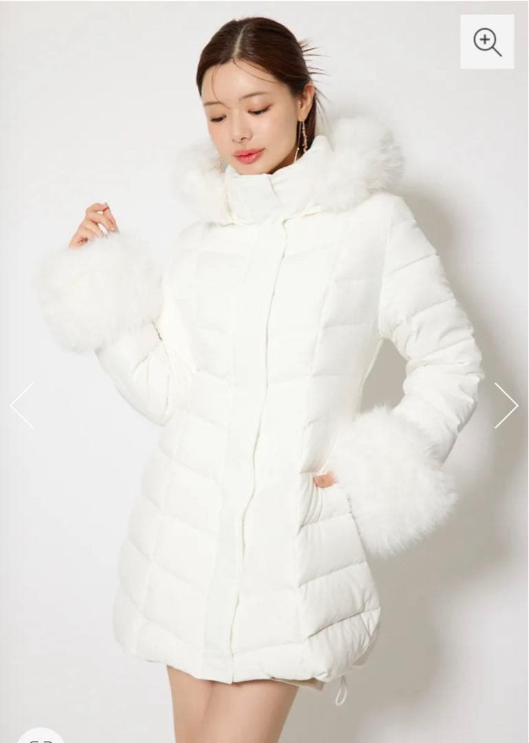 rienda【神くびれダウン】Aラインダウンワンピコート