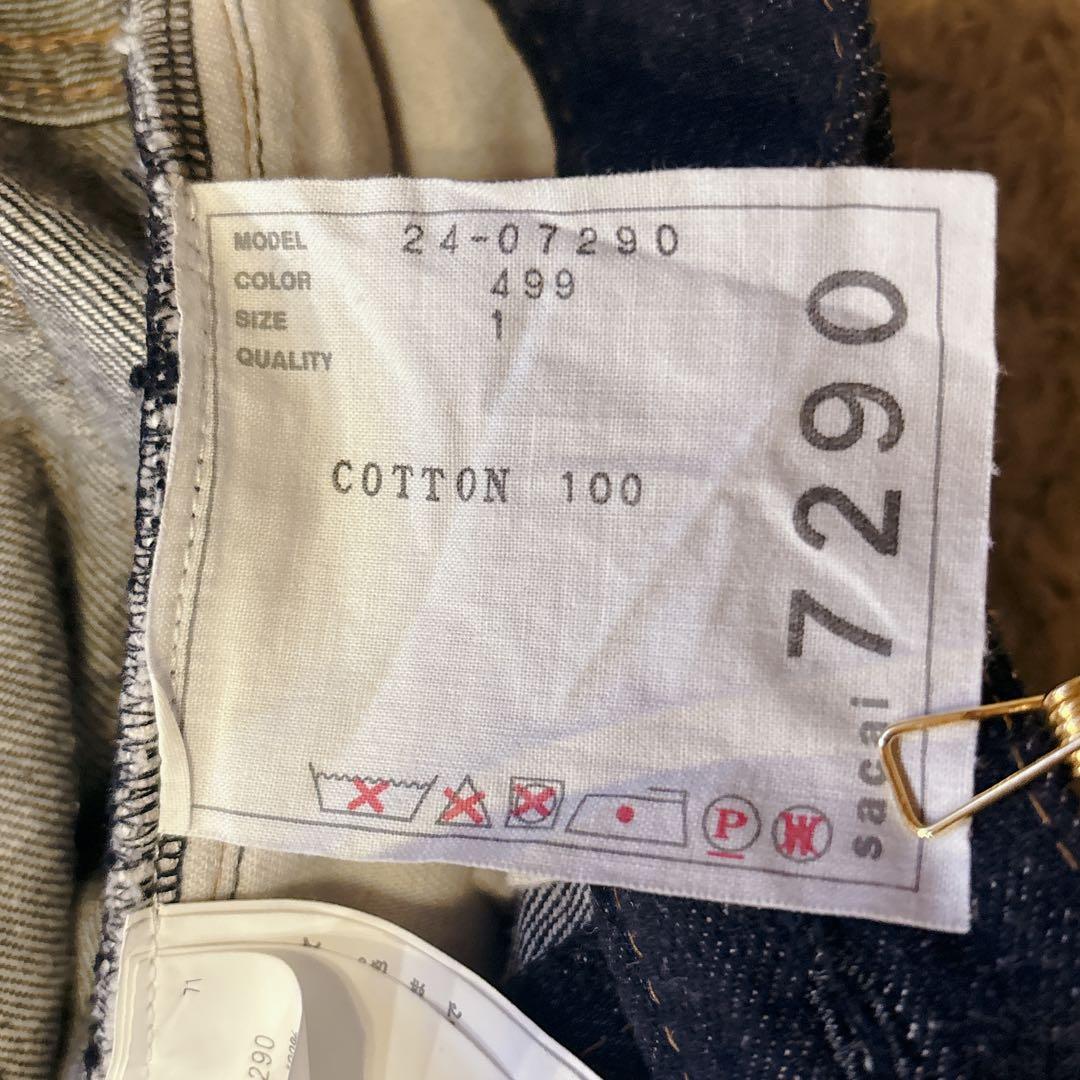 新品タグ付き sacai サカイ ベルテッドフレア デニムパンツ 24ss